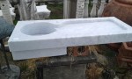 Acquaio in marmo Carrara massello scolpito