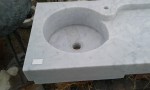 Massive Carrara marble kitchen sink