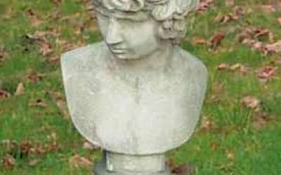 busto in cemento bianco, Bs02