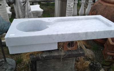 Massive Carrara marble kitchen sink, AM01