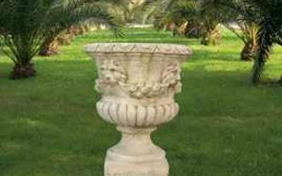 Garden white cement Pot, Vs13