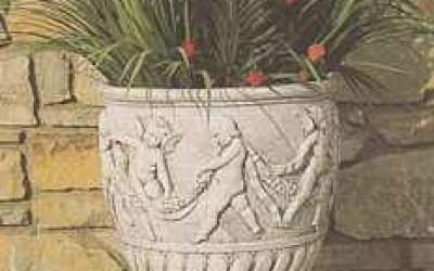 Garden white cement Pot, Vs43