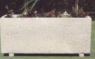 flower box white cement, Vs155