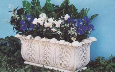 flower box white cement, Vs157