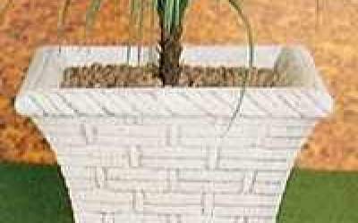 Garden white cement Pot, Vs55