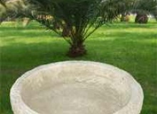 Gartenmöbel Vase Weißzement, Vs076