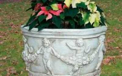 Garden white cement Pot, Vs44