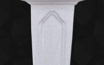Pilastro cemento bianco TB12Liscio