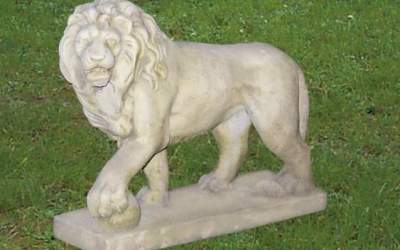 Lion Animal Garden white cement, An04S