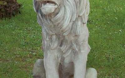 Lion Animal Garden white cement, An07D