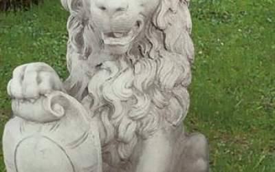 Lion Animal Garden white cement, An09S