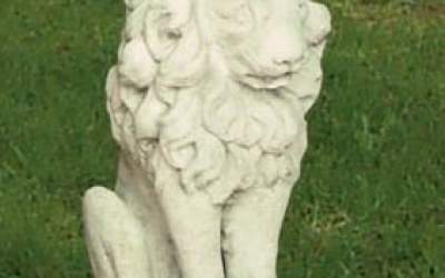 Lion Animal Garden white cement, An13