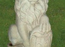 Lion Animal Garden white cement, An15D