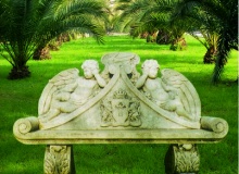 Bench white concrete, Pn01
