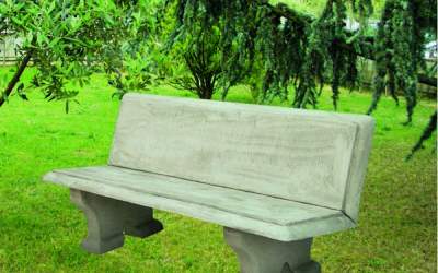 Bench white concrete, Pn04