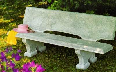 Bench white concrete, Pn05