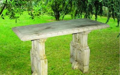 garden table white cement, Pn14A