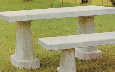 Table Garden white cement, Pn15A